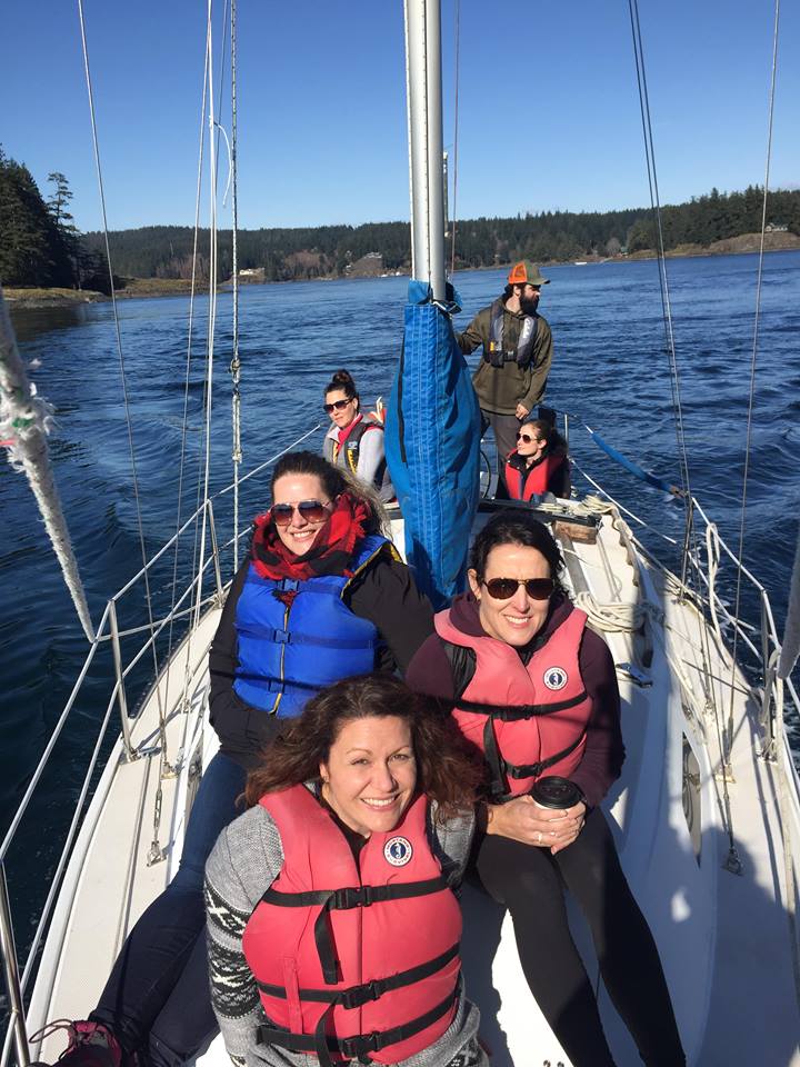 Camp Homewood - Women's Weekend - Friends on a sailboat
